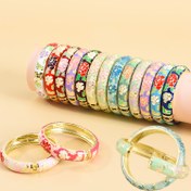 Resim 1.4cm/0.55inç Geniş Yüz 1.4cm/0.55inç Açık Bileklik Pembe Menekşe Bileklik Çiçek Ağız Alaşımlı Açık Damlama Yağ El Takı Etnik Tarz Bileklik Hediye Herkesin Kız Arkadaşına Vermesi İçin Uygun, Bileklik, Bileklik/Kol Bilekliği Kadınlar İçin, Kadınlar İçin Takı, Kadın Elde Şık Bileklik 