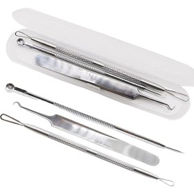 Resim Buffer® Paslanmaz Çelik Siyah Nokta Sivilce ve Akne Temizleyici Set 3lü Kit 