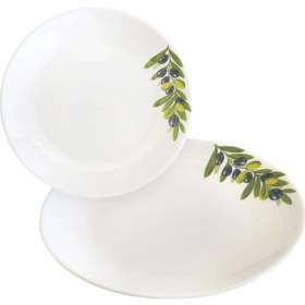 Resim Pearl Zeytin Desenli Tabak /Çap 21 Cm / 4 Adet 