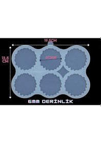 Resim Epoksikalipmarketi Epoksi Silikon Magnet Kalıbı 6'lı Geode Stil 2 