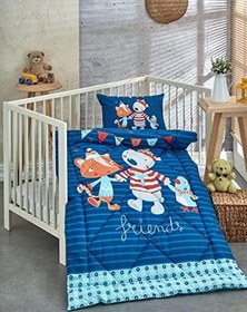 Resim Ranforce Bebek Yorgan Seti%100 Pamuk / V5 