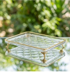 Resim Çnr Home Collection Paşa Bahçe Yeni Desenli Ayakli Borcam Gold 