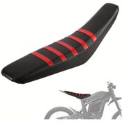 Resim Cloudstore Talaria Xxx X3 Elektrikli Dirt Bike İçin Kırmızı Yivli Yumuşak Dirt Bike Koltuk Kılıfı 
