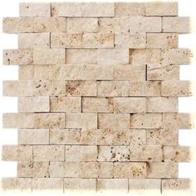 Resim Taş Dekorasyon Fileli Traverten Doğal Patlatma Taş Duvar 2.5 X 5 Cm Minimum Sipariş 5 Paket (2,5 M2. ) 
