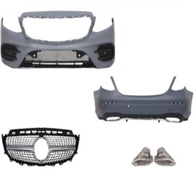 Resim Mercedes W213 E Serisi Oem Amg Set (Ön Arka Tampon, Diamond Panjur,Egzozlar) 