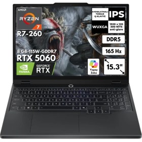 Resim Lenovo Legion 5 15AHP10 Ryzen 7 260 24-Gbddr5 4 Tbssd RTX5060(8GB-115W-GDDR7) 15.3" Wuxga 165Hz Windows 11 Home Taşınabilir Bilgisayar 83M00070TRAT70 