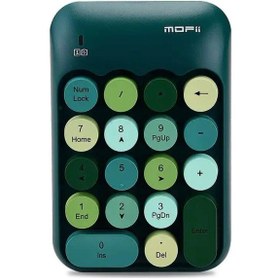 Resim Kablosuz Retro Numpad 18 Tuşlu Numerik Muhasebe Ofis Klavyesi 