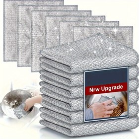 Resim 20/10/5 - Paket Ultra - Fince Örgü Yapışmaz Temizlik Bezleri - Tekrar Kullanılabilir ve Emici! Sevgililer Günü, Paskalya, Noel için ideal. Yüzeylere Nazik, Masaüstü Temalı Kumaş Mutfak, Lavabo, Tencere, Ocak için! 
