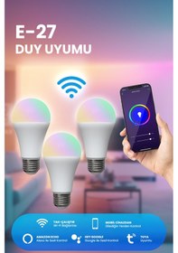 Resim Alpsmart As8229 Cw 3 Lü Set Akıllı Wifi Led Lamba Tuya Destekli 
