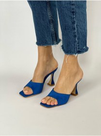 Resim CHARLIE'SSHOES Süet Zarif Topuklu Terlik 