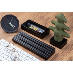 Resim Kayigo Woody Siyah Üçlü Ofis Seti -Yeşil Çam 