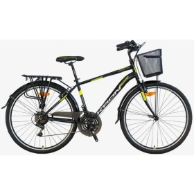 Resim Kron Tetra Man 3.0 - 28 City Bike - 18' - 21 Vites - V.b. - Siyah-Gri/neon Sarı 