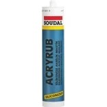 Resim Soudal Acryrub Silikonize Mastik 310 ml Siyah 