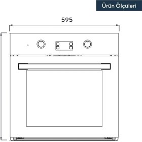 Resim Kumtel Beyaz Cam Ankastre Fırın B66-S2 MT 