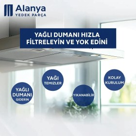 Resim Hgnm E-Trading Ariston Hotpoint 546715887 Uyumlu Davlumbaz Metal Yağ Filtresi 400×300 mm (40×30 cm) - E6 