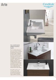 Resim Turkuaz Seramik Cerastyle Arte Lavabo Mini 55CM Sifonsuz 