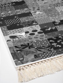 Resim Alanur Home Eko Djt Yıkanabilir Kaymaz Taban 3 Lü Yatak Odası Takımı Mu148 Patchwork Gri 