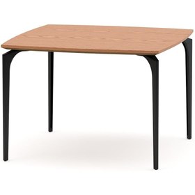 Resim Bürotime Arte Sehpa, Siyah Metal, Ahşap Kaplama & Amerikan Ceviz 