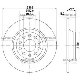 Resim Bzt Fren Diski A6 05-11 Arka 302mm 