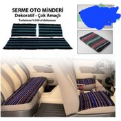 Resim taşkınev home SERME KOLTUK MİNDERİ DEKORATİF ÇOK AMAÇLI KİLİM 3 PARÇA SET 