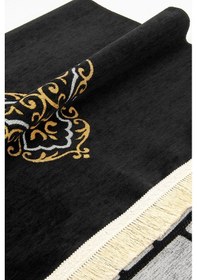 Resim Kabe Desenli Ultra Plus Siyah Şönil Seccade 3 