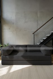 Resim Minderim PİXEL Fitilli Kadife Kanepe | 50 DNS Çökmez Sünger | Yıkanabilir Kılıflı Yatak 80x160 cm 