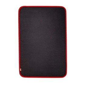 Resim Cattie Altıgen Model Kum Toplayıcı Fonksiyonel Kedi Paspası Large Kırmızı 50x75 Cm 