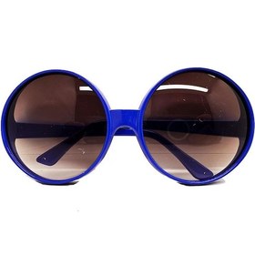 Resim Yuvarlak Yeşilçam 80 Li 90 Lı Yıllar Parti Gözlüğü Retro Mavi Renk 