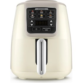Resim Karaca Air Pro Cook Köz Steel Xl Çelik Hazneli Airfryer Iconic Beige 4 Litre 4 Kişilik 