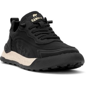 Resim GAMELU Wine Erkek Siyah Beyaz Paraşüt Memory Ortopedik Taban Yürüyüş Sneaker Günlük Sneaker Spor Ayakkabı 