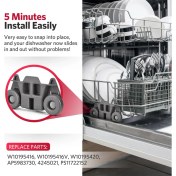 Resim Blueleskyy Kitchenaid Whirlpool Maytag Kenmore Bulaşık Rafı Yedek Parçaları Için 4 Adet W10195416 Bulaşık Makinesi Tekerlekleri Alt Rafı (Yurt Dışından) 