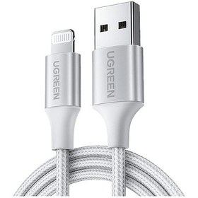 Resim Ugreen Lightning to USB-A Örgülü MFi Sertifikalı Apple iPhone Uyumlu Hızlı Şarj Kablosu 
