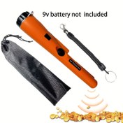 Resim Metal Dedektörü Pinpointer 360 Derece Arama Altın & Hazine Bulucu Çanta ve LED Gösterge& Buzzer Titreşim 9V PİL DAHİL DEĞİLDİR, Altyn Detektoru, Yüksek Kaliteli Golden Detecter, Açık Havada Keşif Metal Tespit Cihazı El Tipi Kompakt Tasarım Pil ile Uyumlu Yüksek Hassasiyetli Sesli İkazlı Harika Bir Seçenek Hazineleri İzleyiciler için Mükemmel 