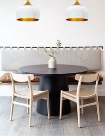 Resim Bamyum Ikili Geniş Çember Beyaz Sarkıt Lamba Yemek Masası Oturma Odası Mutfak Salon Otel Showroom 