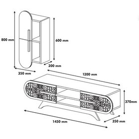 Resim Variant Variant Defne Tv Sehpasi Tv Ünitesi ( Ceviz - Sari ) 