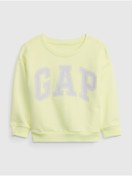 Resim GAP Erkek Bebek Sarı Logo Bisiklet Yaka Sweatshirt 