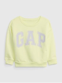 Resim GAP Erkek Bebek Sarı Logo Bisiklet Yaka Sweatshirt 