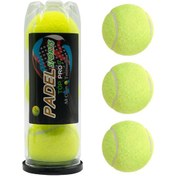 Resim Mufunye 3'lü Padel Tenis Topu - Kauçuk Ve Yün Malzeme, 137-147cm Sıçrama Yüksekliği, 65-66mm Çap 