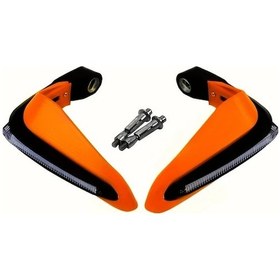 Resim Tongdashop Turuncu 2'li Paket Dayanıklı Abs Motosiklet Işıklı El Yayı Seti 