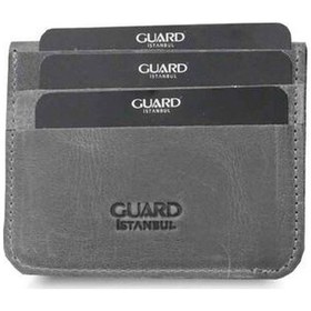 Resim Guard Gri Crazy Patlı Kartlık Hakiki Deri Erkek / Kadın P5227 Gri 