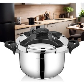 Resim 5 Litre Pratik Düdüklü Tencere Siyah Kapak 