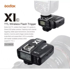 Resim Godox X1CANON TTL Wireless Flash Trigger 1/8000s Radyo Kanallı Tetikleyici Seti 