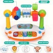 Resim Işık, Ses ve Şarkılarla Etkileşimli Müzik Aleti - Eğitici Aktivite Öğrenme Klavyesi - 12.7cm x 17.78cm - Dayanıklı ABS Yapısı, Rastgele Renk, Tüm Mevsimler İçin İdeal, Mükemmel Tatil Hediyesi, Tatil Hediye Fikri | Eğitici Oyuncak | Dayanıklı ABS 