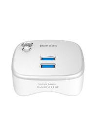 Resim Baseus Rj45 Tf Çok Fonsiyonlu Notebook Adaptörü Hub Dual Usb 3.0 Gümüş 