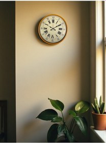 Resim Zentime 36 Cm Turuncu Dekoratif Duvar Saati çok Renkli 