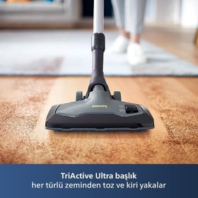 Resim Philips Marathon Ultimate Toz Torbasız Elektrikli Süpürge, PowerCyclone 10, TriActive Ultra Başlık, NanoClean, Allergy H13 Filtre, XB9125/07 