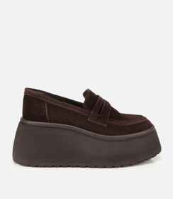 Resim Hotiç Kadın Süet Deri Kahverengi Dolgu Topuklu Günlük Loafer 01ayh315720a480 01ayh315720a480 Kahverengi 