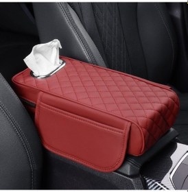 Resim Rogfer Araba Kolçak Kutusu Yükseltici Ped Genişletilmiş İç Doku Kutusu, Renk: Volkanik Kırmızı 