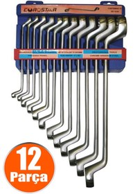 Resim EuroStar Dövme Çelik Iki Ağız Yıldız Anahtar Takımı (12'Lİ SET) 