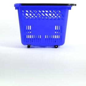 Resim Rafiste Tekerlekli Market Sepeti (Tekerlekli Alışveriş Sepeti) 54 L Mavi 